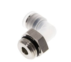 10mm x G1/2'' 90deg Elbow Push-in Fitting with Male Threads PA/Stainless Steel EPDM Rotatable