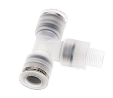 8mm x R1/8'' Inline Tee Push-in Fitting with Male Threads PA EPDM FDA Rotatable