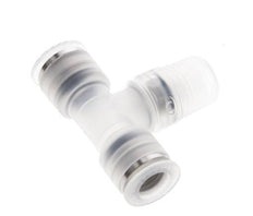 8mm x R1/4'' Inline Tee Push-in Fitting with Male Threads PA EPDM FDA Rotatable