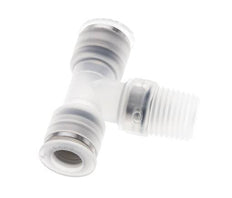 8mm x R1/4'' Inline Tee Push-in Fitting with Male Threads PA EPDM FDA Rotatable