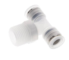 10mm x R1/2'' Inline Tee Push-in Fitting with Male Threads PA EPDM FDA Rotatable