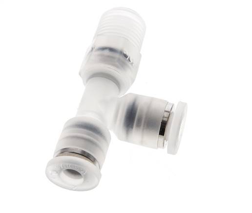 4mm x R1/8'' Right Angle Tee Push-in Fitting with Male Threads PA EPDM FDA Rotatable