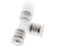 4mm x R1/8'' Right Angle Tee Push-in Fitting with Male Threads PA EPDM FDA Rotatable