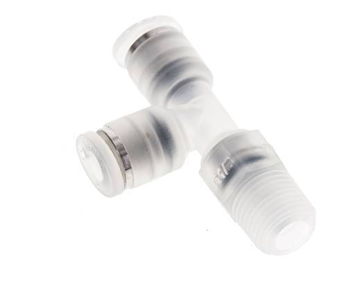 4mm x R1/8'' Right Angle Tee Push-in Fitting with Male Threads PA EPDM FDA Rotatable