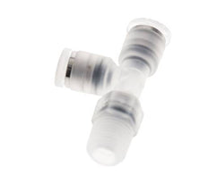4mm x R1/8'' Right Angle Tee Push-in Fitting with Male Threads PA EPDM FDA Rotatable