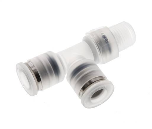 6mm x R1/8'' Right Angle Tee Push-in Fitting with Male Threads PA EPDM FDA Rotatable