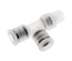 6mm x R1/8'' Right Angle Tee Push-in Fitting with Male Threads PA EPDM FDA Rotatable