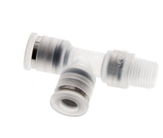6mm x R1/8'' Right Angle Tee Push-in Fitting with Male Threads PA EPDM FDA Rotatable
