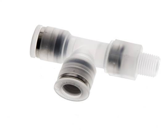 8mm x R1/8'' Right Angle Tee Push-in Fitting with Male Threads PA EPDM FDA Rotatable