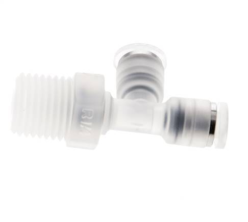 4mm x R1/4'' Right Angle Tee Push-in Fitting with Male Threads PA EPDM FDA Rotatable