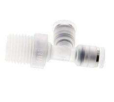 4mm x R1/4'' Right Angle Tee Push-in Fitting with Male Threads PA EPDM FDA Rotatable