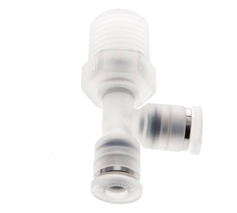 4mm x R1/4'' Right Angle Tee Push-in Fitting with Male Threads PA EPDM FDA Rotatable