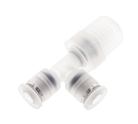 4mm x R1/4'' Right Angle Tee Push-in Fitting with Male Threads PA EPDM FDA Rotatable
