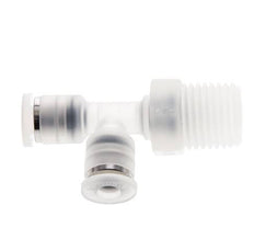 4mm x R1/4'' Right Angle Tee Push-in Fitting with Male Threads PA EPDM FDA Rotatable