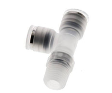8mm x R1/4'' Right Angle Tee Push-in Fitting with Male Threads PA EPDM FDA Rotatable