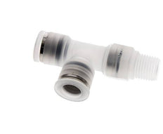 10mm x R1/4'' Right Angle Tee Push-in Fitting with Male Threads PA EPDM FDA Rotatable