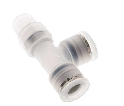 12mm x R3/8'' Right Angle Tee Push-in Fitting with Male Threads PA EPDM FDA Rotatable