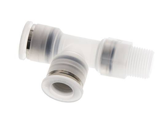 12mm x R3/8'' Right Angle Tee Push-in Fitting with Male Threads PA EPDM FDA Rotatable