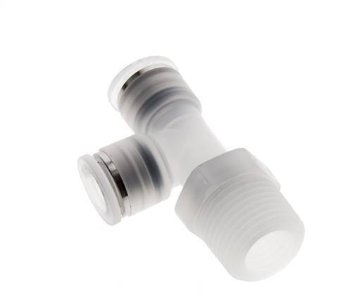 10mm x R1/2'' Right Angle Tee Push-in Fitting with Male Threads PA EPDM FDA Rotatable