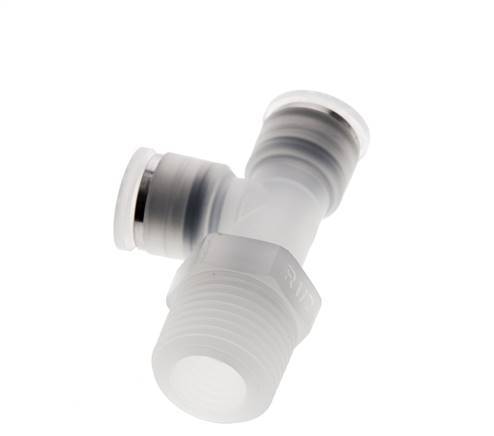10mm x R1/2'' Right Angle Tee Push-in Fitting with Male Threads PA EPDM FDA Rotatable