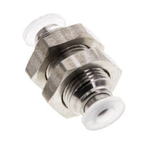 4mm Push-in Fitting Stainless Steel/PA EPDM/PTFE Bulkhead