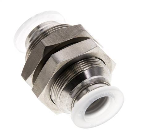 12mm Push-in Fitting Stainless Steel/PA EPDM/PTFE Bulkhead