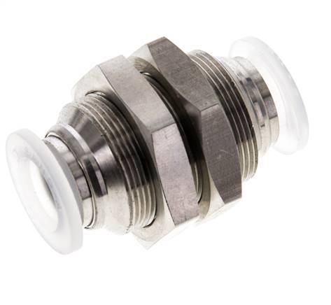 12mm Push-in Fitting Stainless Steel/PA EPDM/PTFE Bulkhead