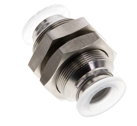 12mm Push-in Fitting Stainless Steel/PA EPDM/PTFE Bulkhead
