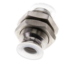 12mm Push-in Fitting Stainless Steel/PA EPDM/PTFE Bulkhead