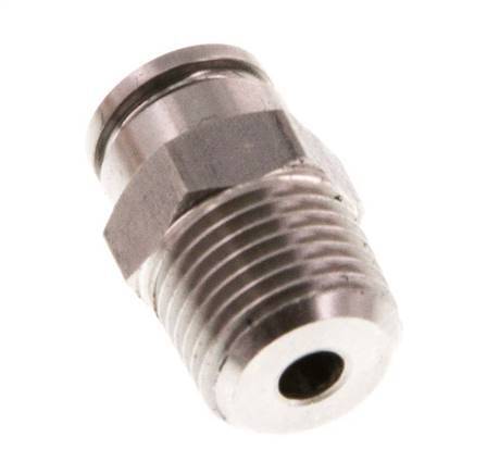4mm x R1/8'' Push-in Fitting with Male Threads Stainless Steel FKM