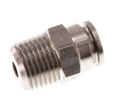 4mm x R1/8'' Push-in Fitting with Male Threads Stainless Steel FKM