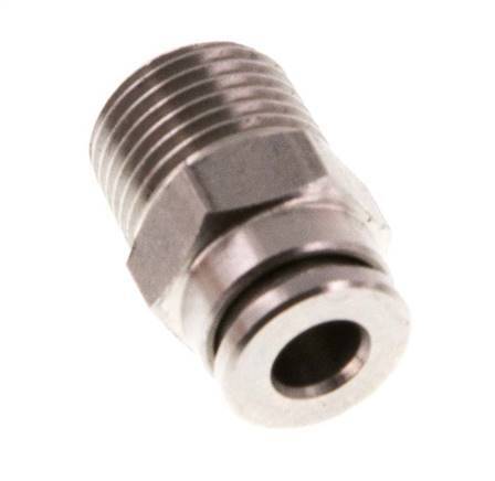4mm x R1/8'' Push-in Fitting with Male Threads Stainless Steel FKM