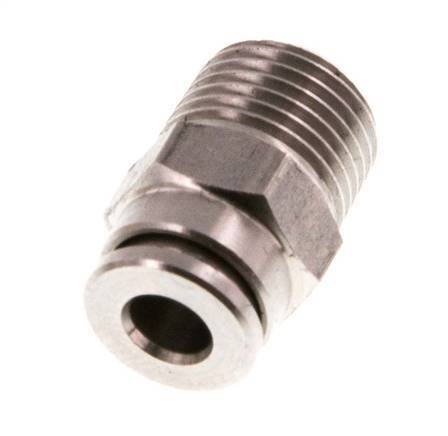 4mm x R1/8'' Push-in Fitting with Male Threads Stainless Steel FKM