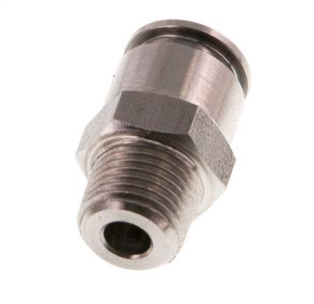6mm x R1/8'' Push-in Fitting with Male Threads Stainless Steel FKM