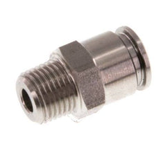 6mm x R1/8'' Push-in Fitting with Male Threads Stainless Steel FKM