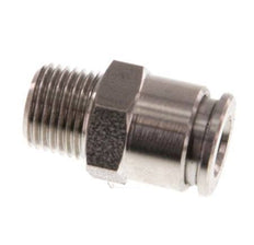 6mm x R1/8'' Push-in Fitting with Male Threads Stainless Steel FKM