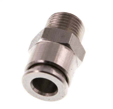 6mm x R1/8'' Push-in Fitting with Male Threads Stainless Steel FKM
