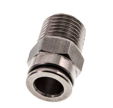 8mm x R1/4'' Push-in Fitting with Male Threads Stainless Steel FKM