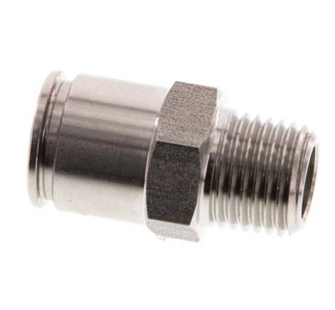 10mm x R1/4'' Push-in Fitting with Male Threads Stainless Steel FKM