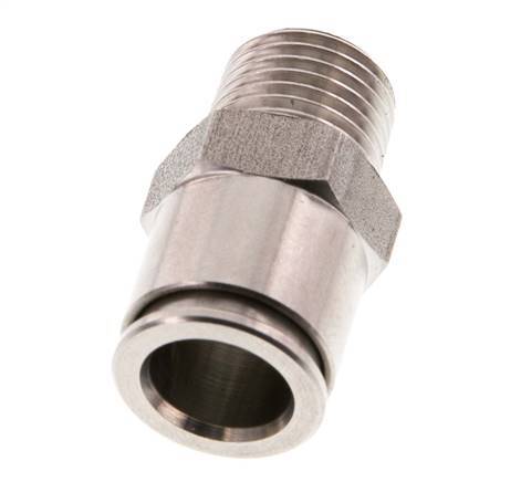 10mm x R1/4'' Push-in Fitting with Male Threads Stainless Steel FKM