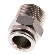 10mm x R3/8'' Push-in Fitting with Male Threads Stainless Steel FKM