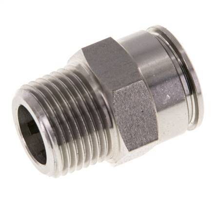 12mm x R3/8'' Push-in Fitting with Male Threads Stainless Steel FKM