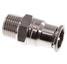 16mm x R1/2'' Push-in Fitting with Male Threads Stainless Steel FKM