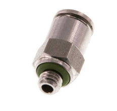 4mm x M 5 Push-in Fitting with Male Threads Stainless Steel FKM
