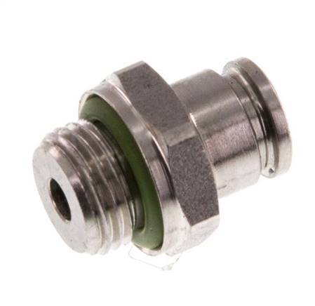 4mm x G1/8'' Push-in Fitting with Male Threads Stainless Steel FKM