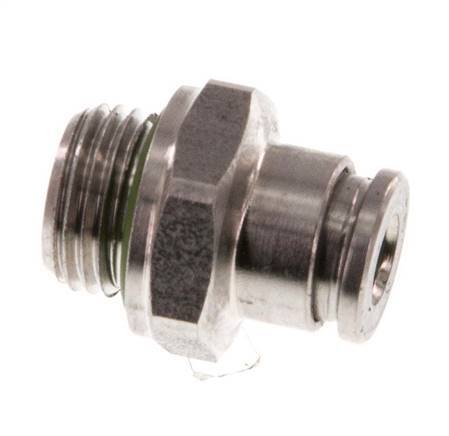 4mm x G1/8'' Push-in Fitting with Male Threads Stainless Steel FKM