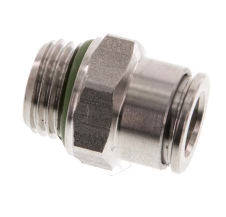 8mm x G1/4'' Push-in Fitting with Male Threads Stainless Steel FKM