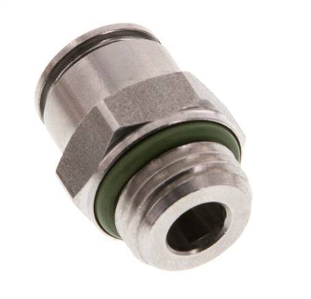 8mm x G1/4'' Push-in Fitting with Male Threads Stainless Steel FKM
