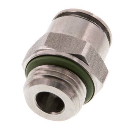 8mm x G1/4'' Push-in Fitting with Male Threads Stainless Steel FKM
