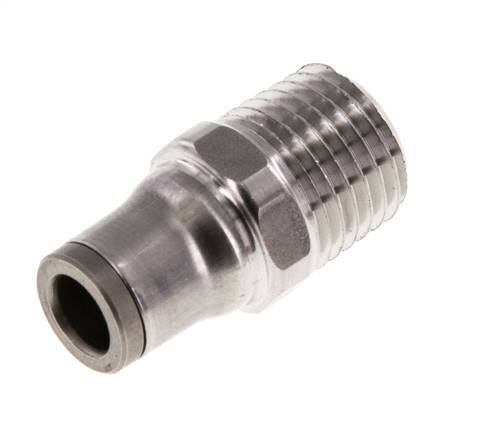 6mm x 1/4'' NPT Push-in Fitting with Male Threads Stainless Steel FKM